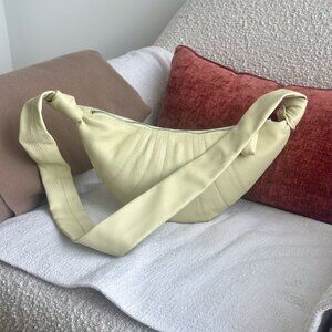 Lemaire Small Croissant Bag in Soft Grained Leather | Color: Dusty Yellow